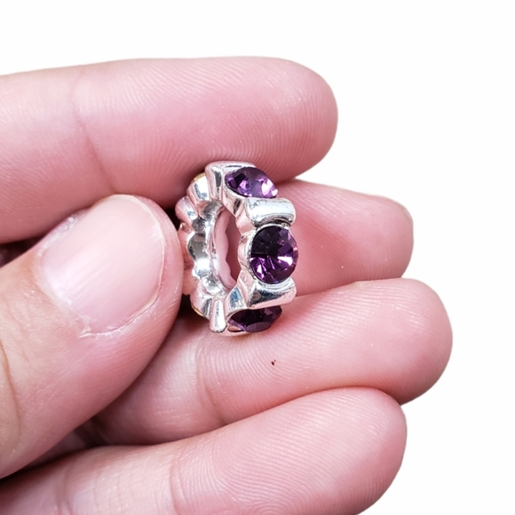 Jewelry - Silver & Purple Gem Charm